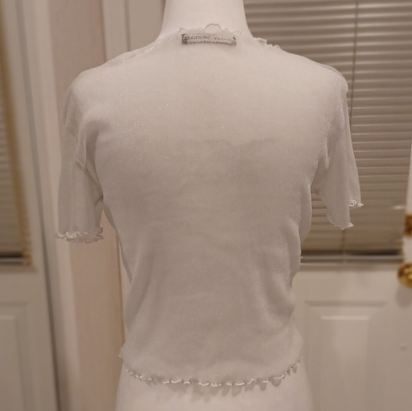 $4 Add-on Sheer Sparkly Cover-up Top - Size Small - Picture 4 of 8